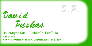 david puskas business card